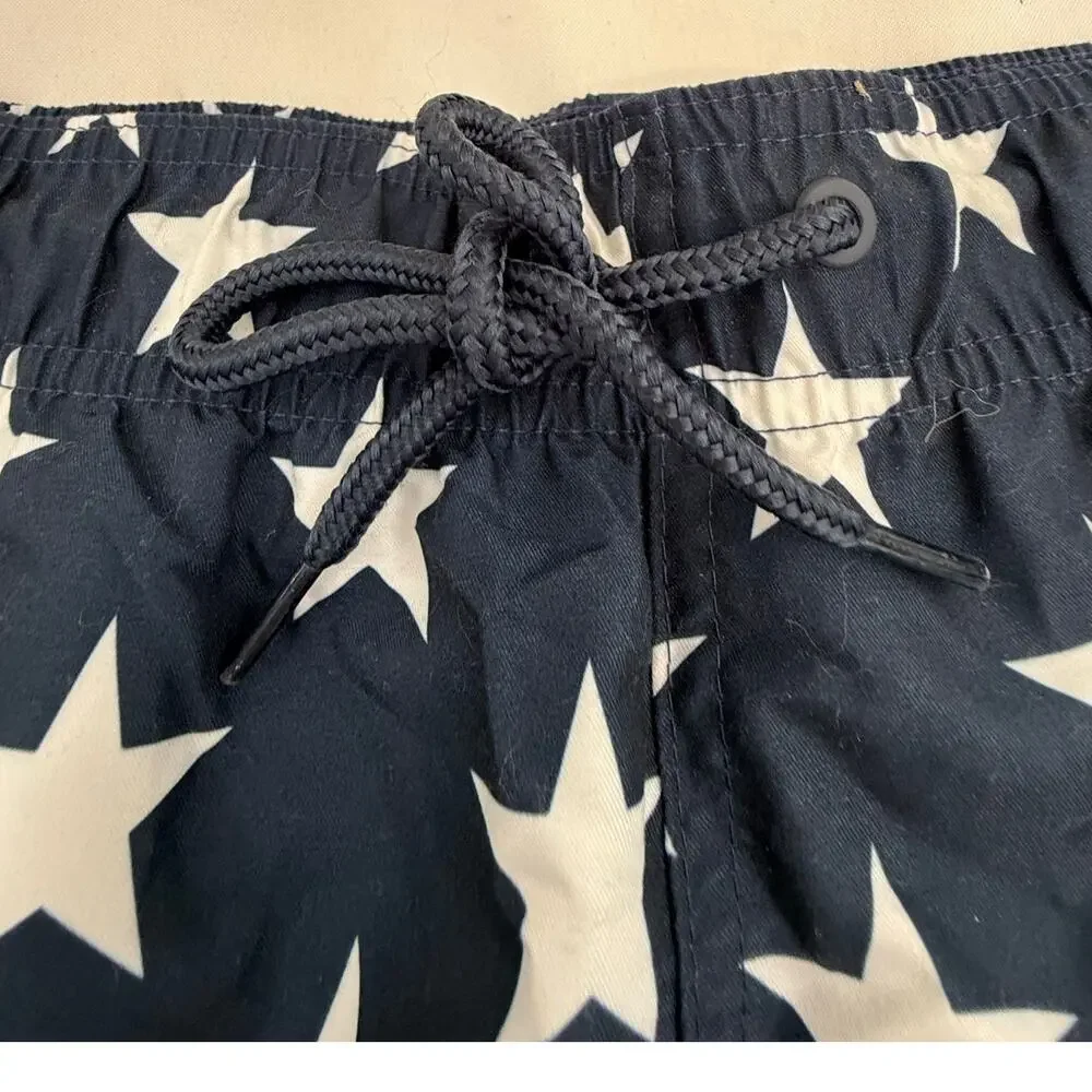 SKU2520 George Men's Plus Size Medium USA Star Print Swim Trunks
